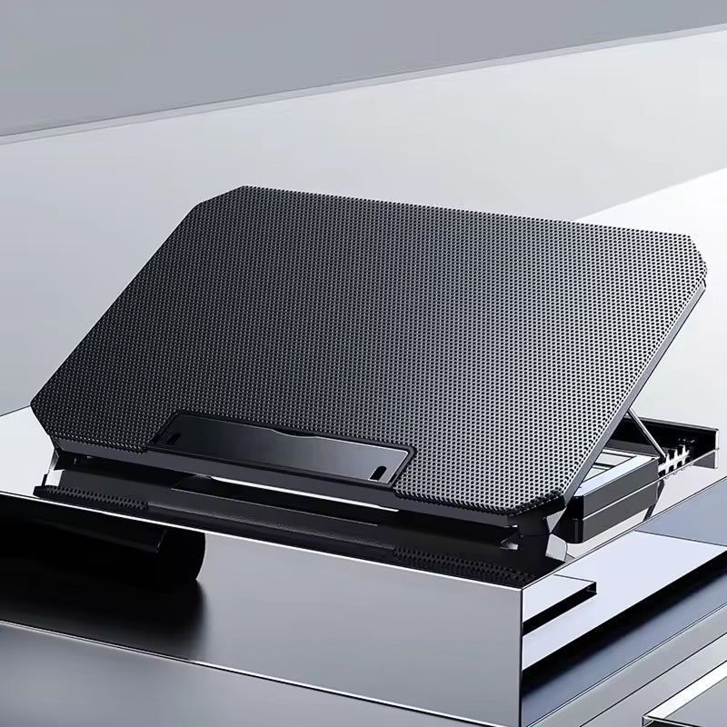 Verstelbare Laptopstandaard Met Dubbele Ventilator | Navando 