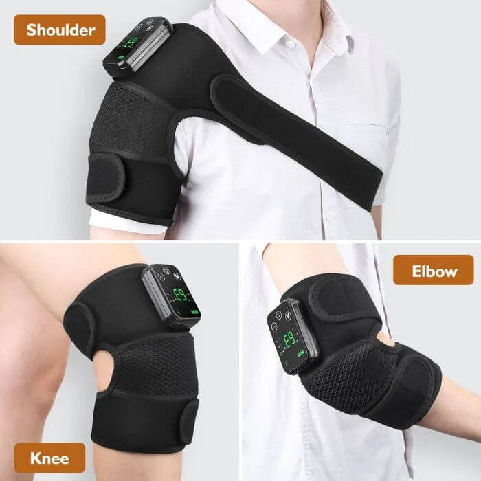 Verwarmde knie massager brace | Warmtetherapie met vibratiemassage 5