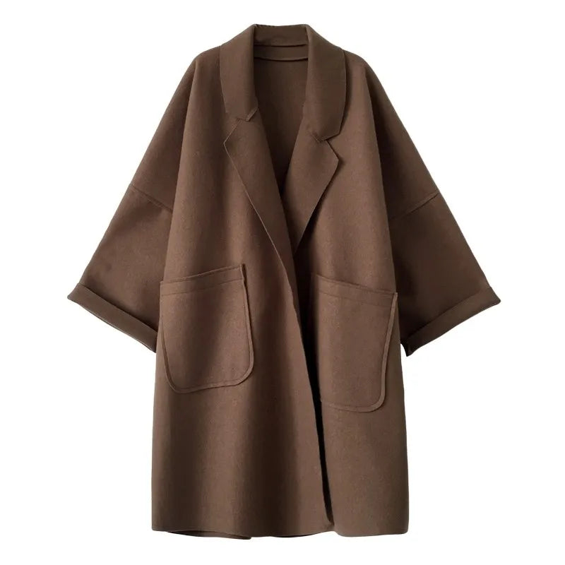 Vieve | Oversized Trenchcoat Met Brede Reverskraag