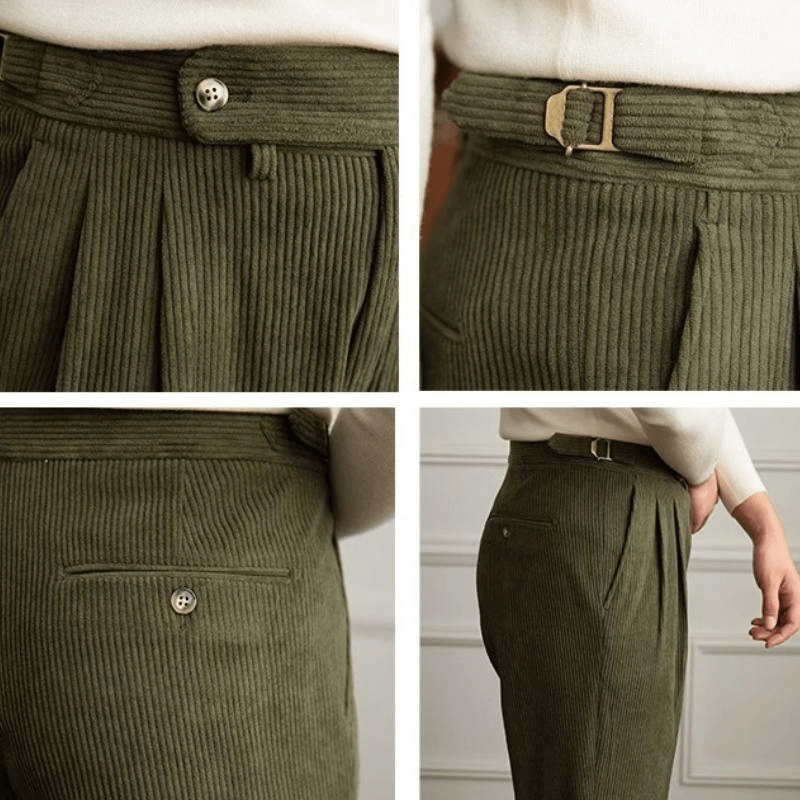 Vintage Corduroy Herenbroek - Klassieke Pasvorm - Retro Stijl 5