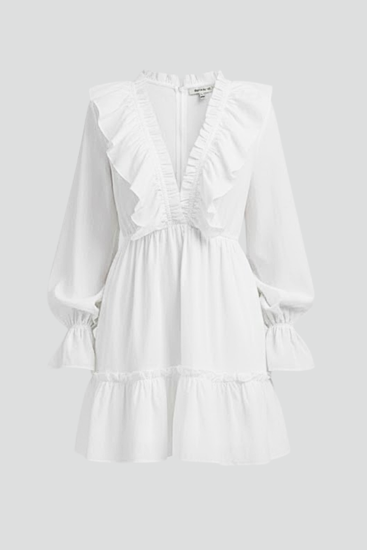 Vrouwelijke Minijurk Met Ruffles | Navando 