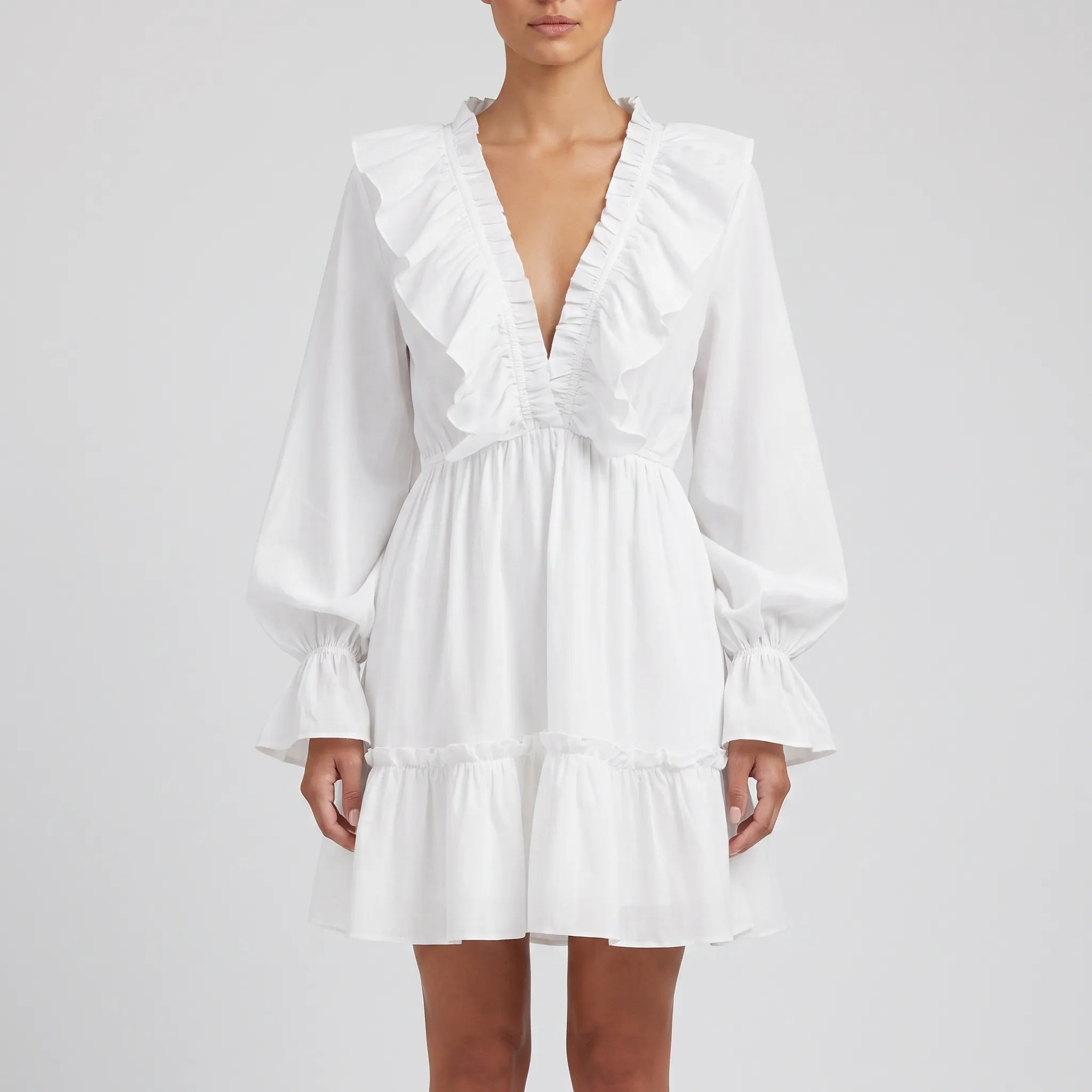 Vrouwelijke Minijurk Met Ruffles | Navando 