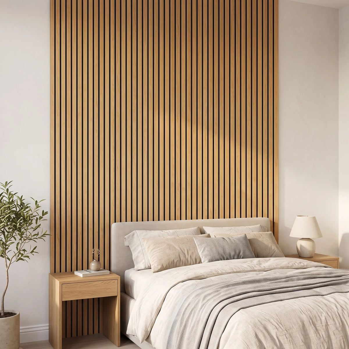 Wandpanelen Voor Slaapkamer | Zelfklevende 3D Houtlook Panelen