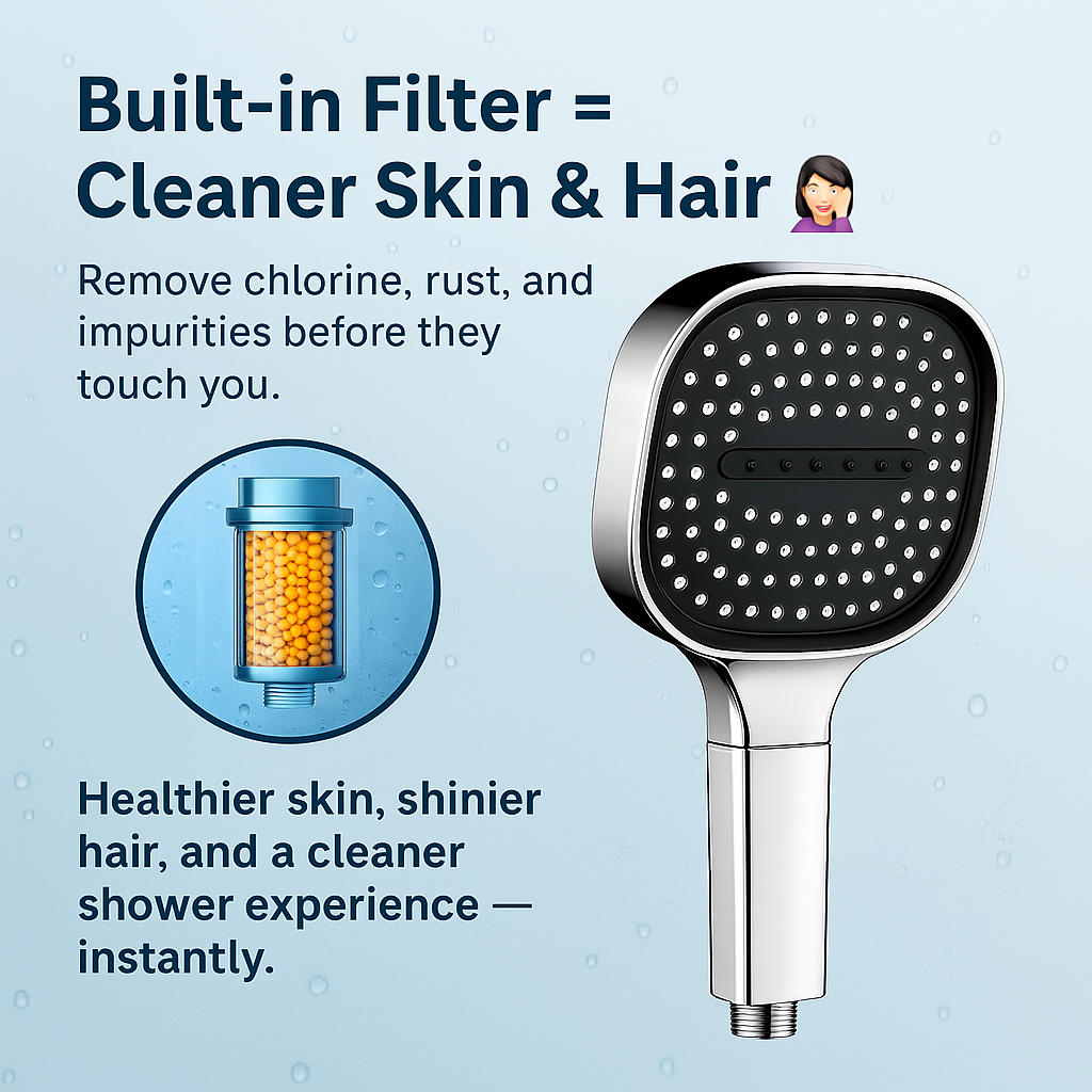 Waterbesparende Handdouche Met Filter | Navando 