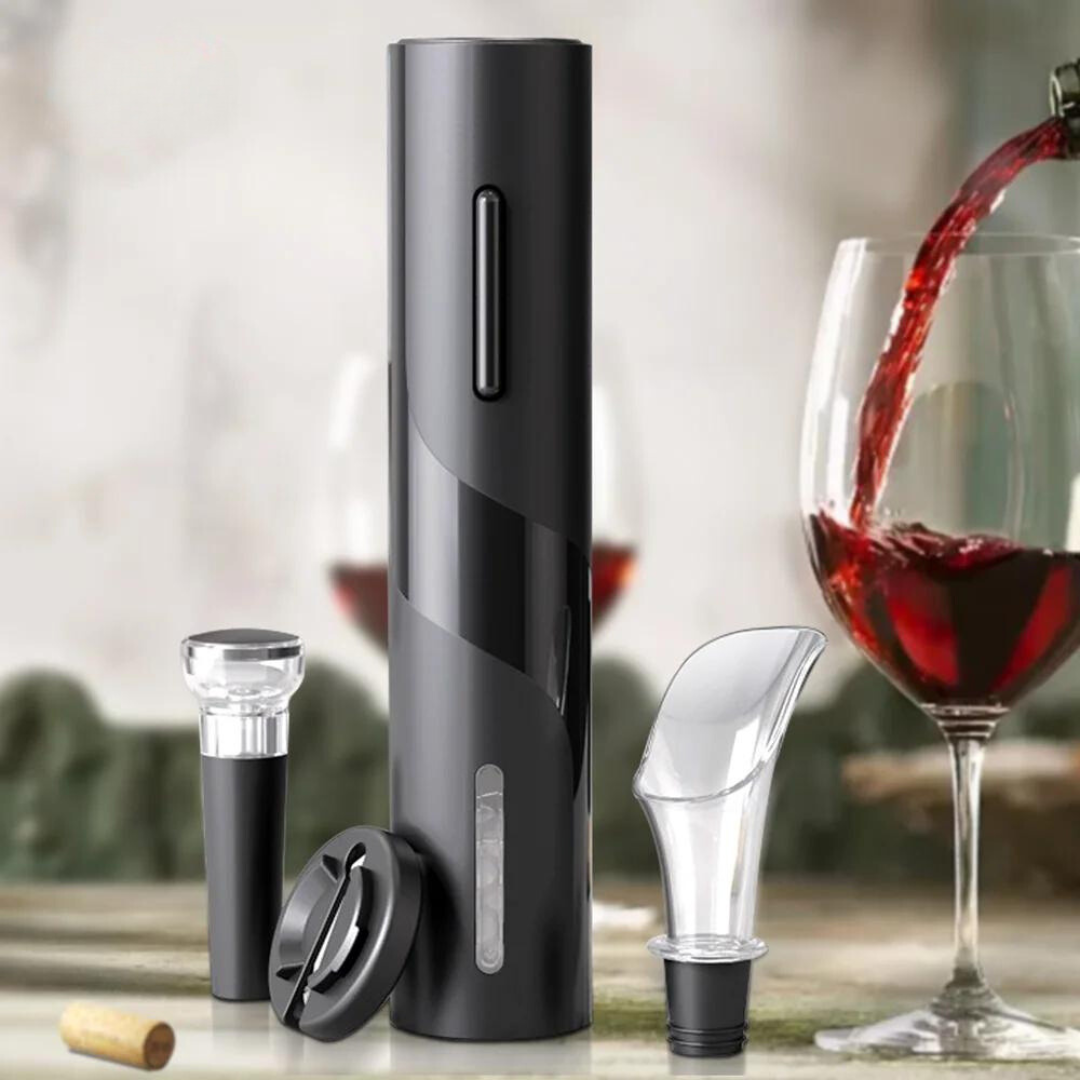 WineSavvy | Elektrische wijnopener met oplaadstation 0