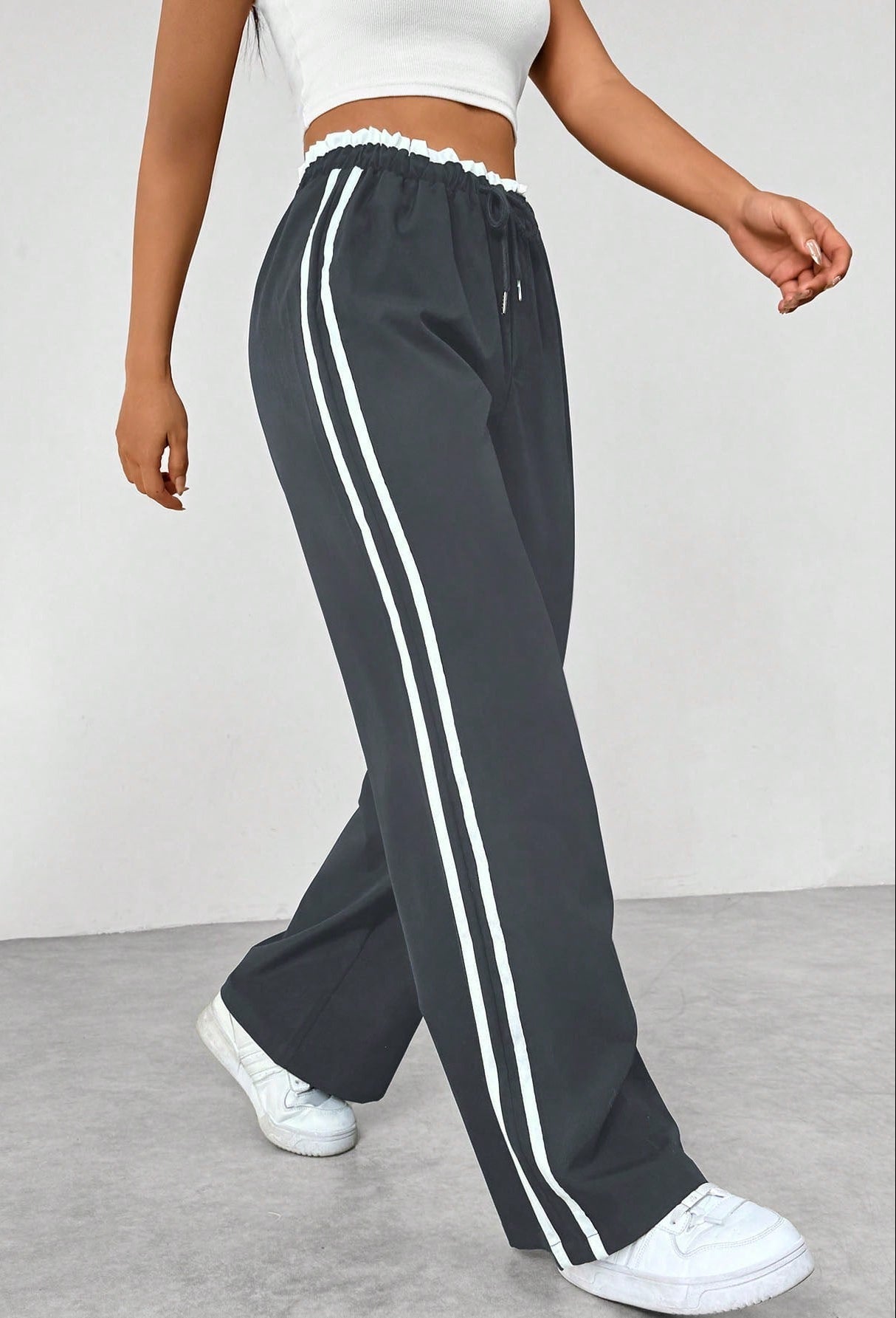 Yara - Trendy Sportieve Wide-Leg Broek 3