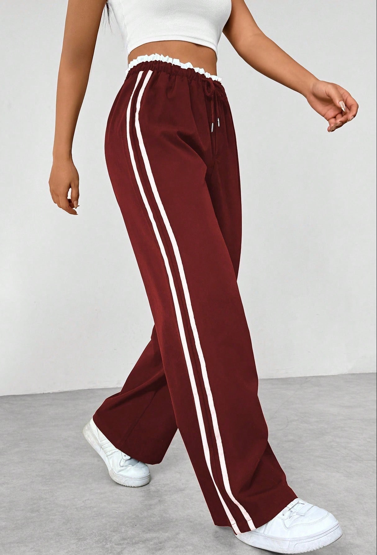 Yara - Trendy Sportieve Wide-Leg Broek 8