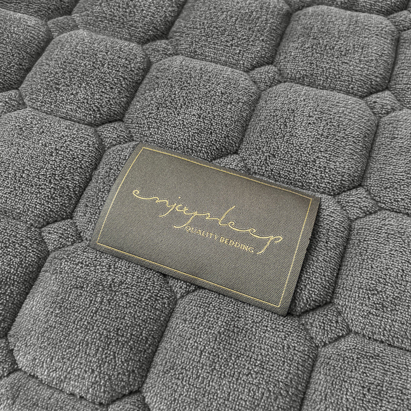 Zachte sprei | Moderne vierkante textuur beddensprei 3