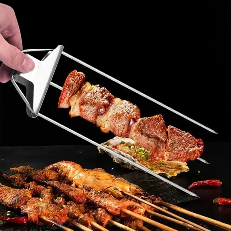 Zilverkleurige Multi-Prong Bbq Spies | Navando
