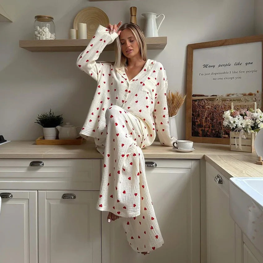 Zomer collectie | Hart print pyjama set 2