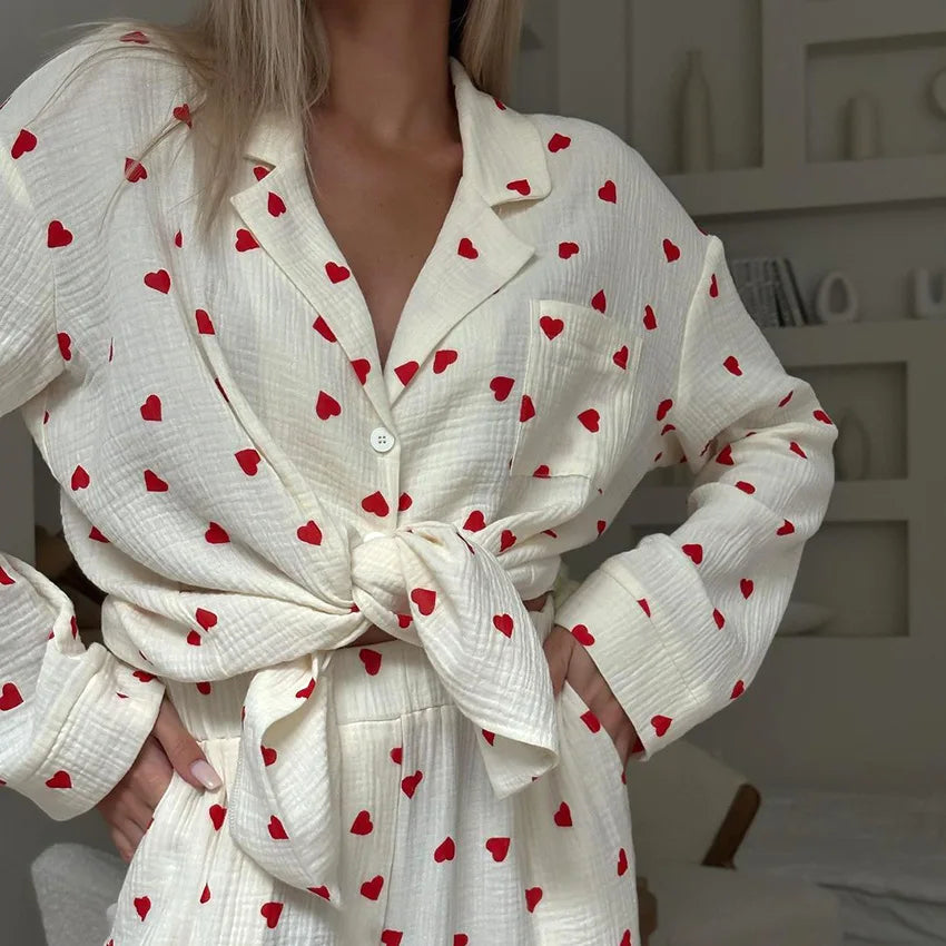 Zomer collectie | Hart print pyjama set 4