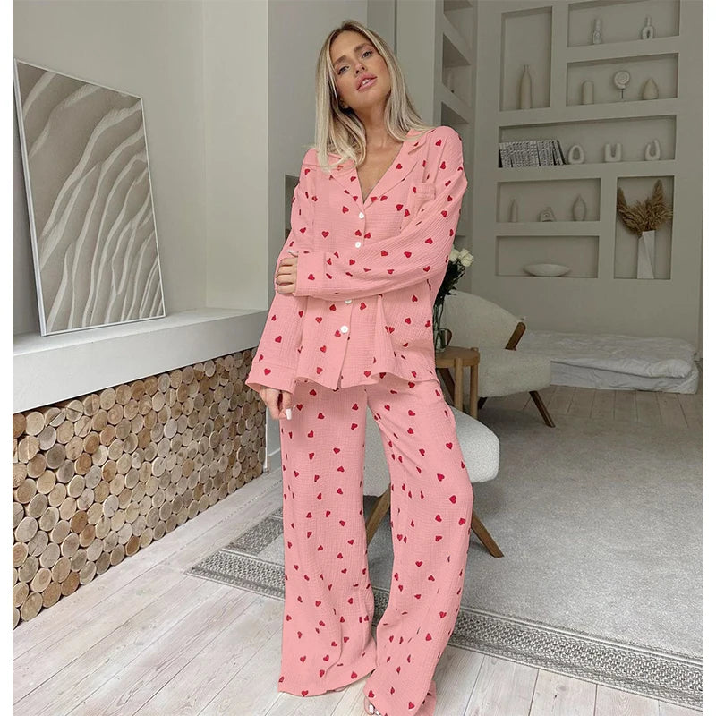 Zomer collectie | Hart print pyjama set 6