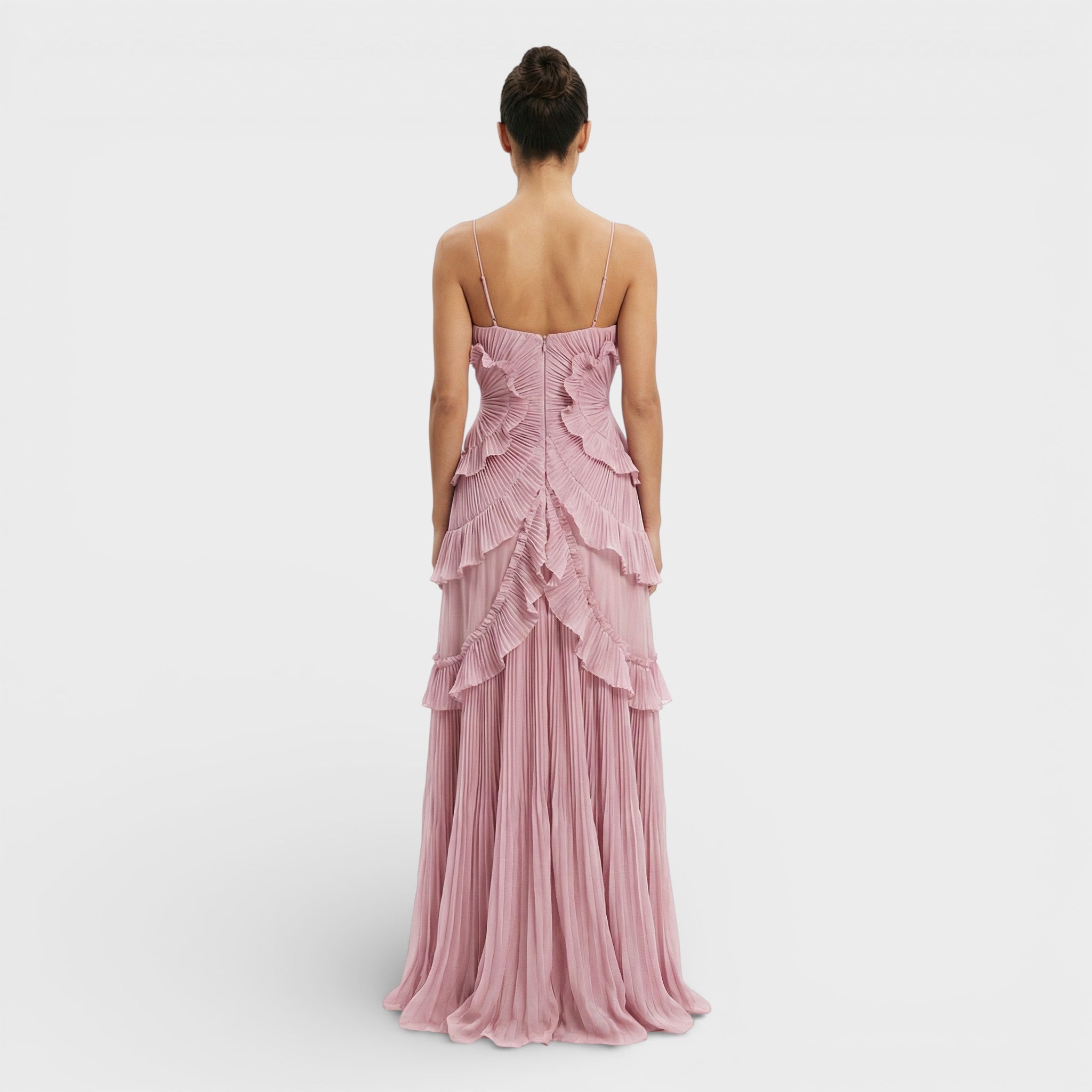 Zomermode | Lange Geplooide Halterjurk 3