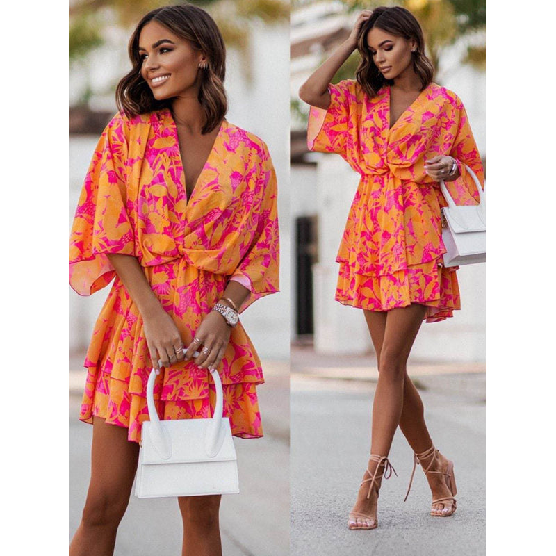 Zomerse Mini-Jurk Met Bloemenprint | Navando