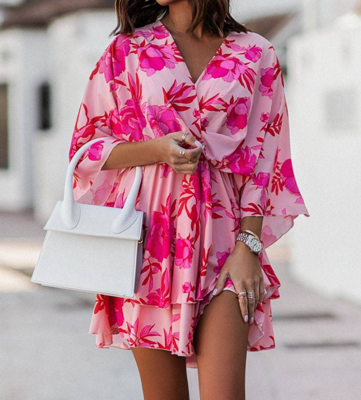 Zomerse Mini-Jurk Met Bloemenprint | Navando