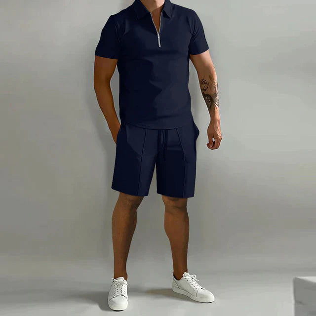 Zomerse polo en shorts set | Verfijnde polo met moderne snit en comfortabele shorts 3
