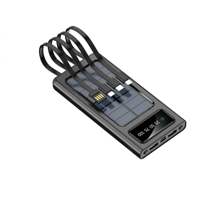 Zonne-energiebank | 200.000 mAh met zonnepaneel en LED-zaklamp 9