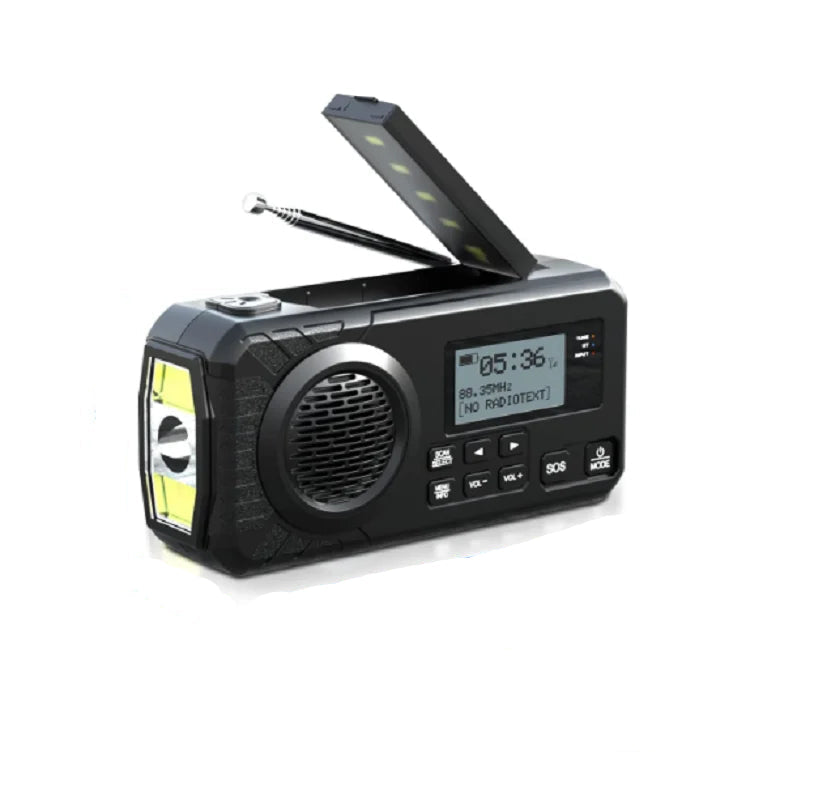 Navando | Solar noodradio met Bluetooth en powerbankfunctie