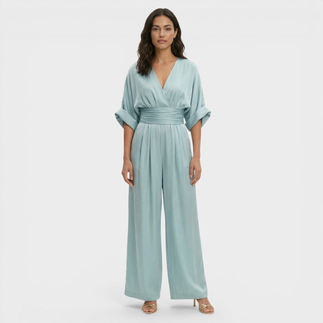 Zoviska | Hoge taille jumpsuit met wijde pijpen 2