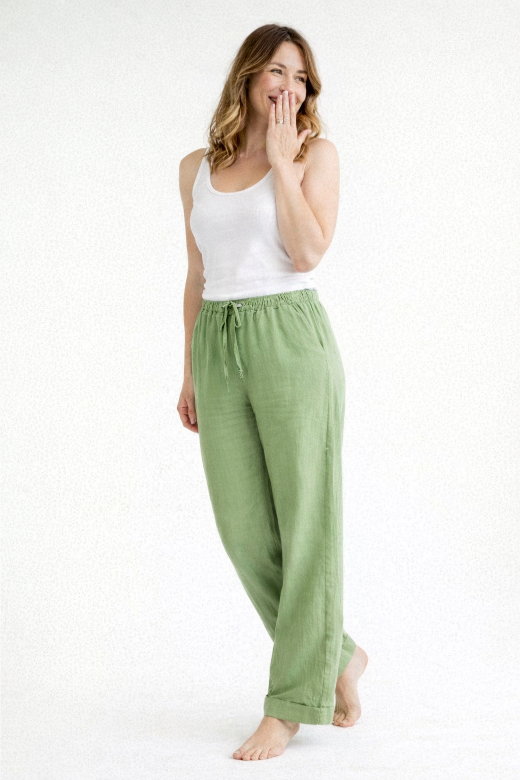 Zoviska | Hoge taille losse fit broek 1