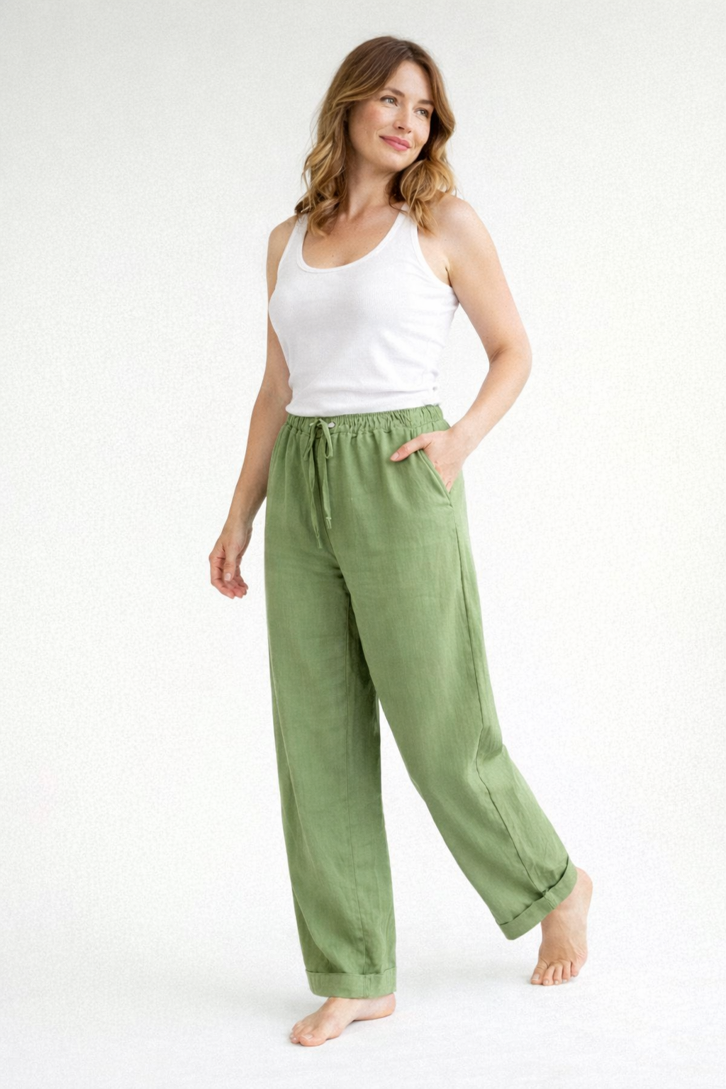 Zoviska | Hoge taille losse fit broek 2
