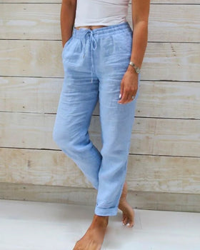 Zoviska | Hoge taille losse fit broek 4