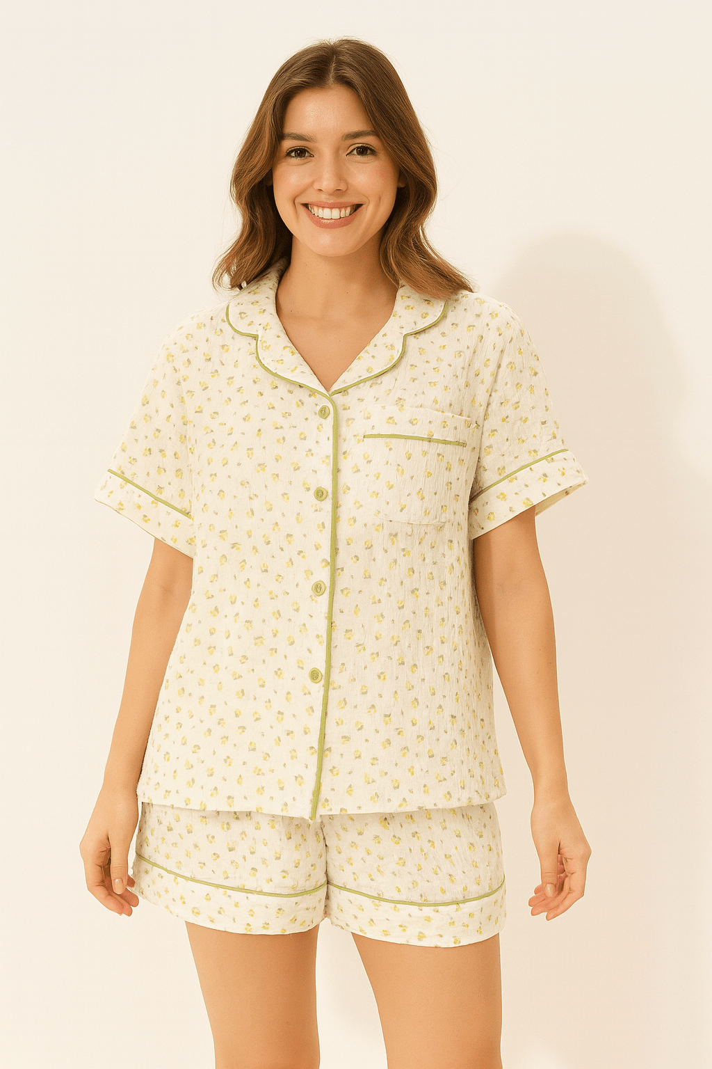 Zoviska | Luchtige pyjama set met fruitprint 4