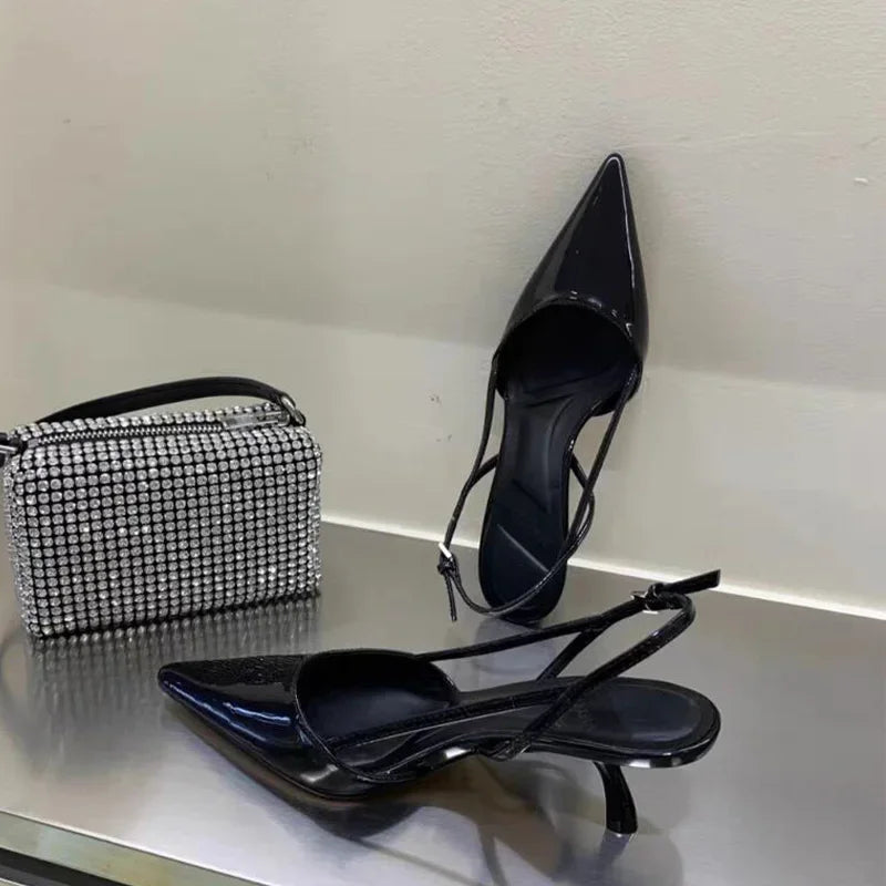 Zwarte Slingback Pumps | Navando 
