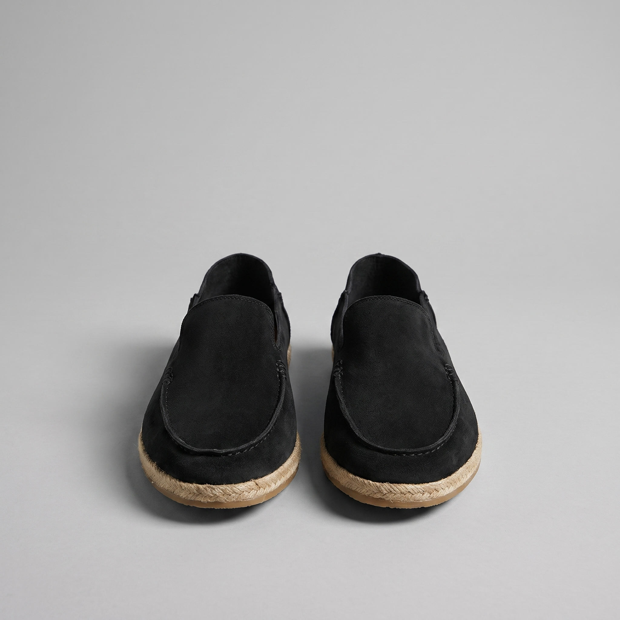 Zwarte Slip-On Herenespadrilles | Navando
