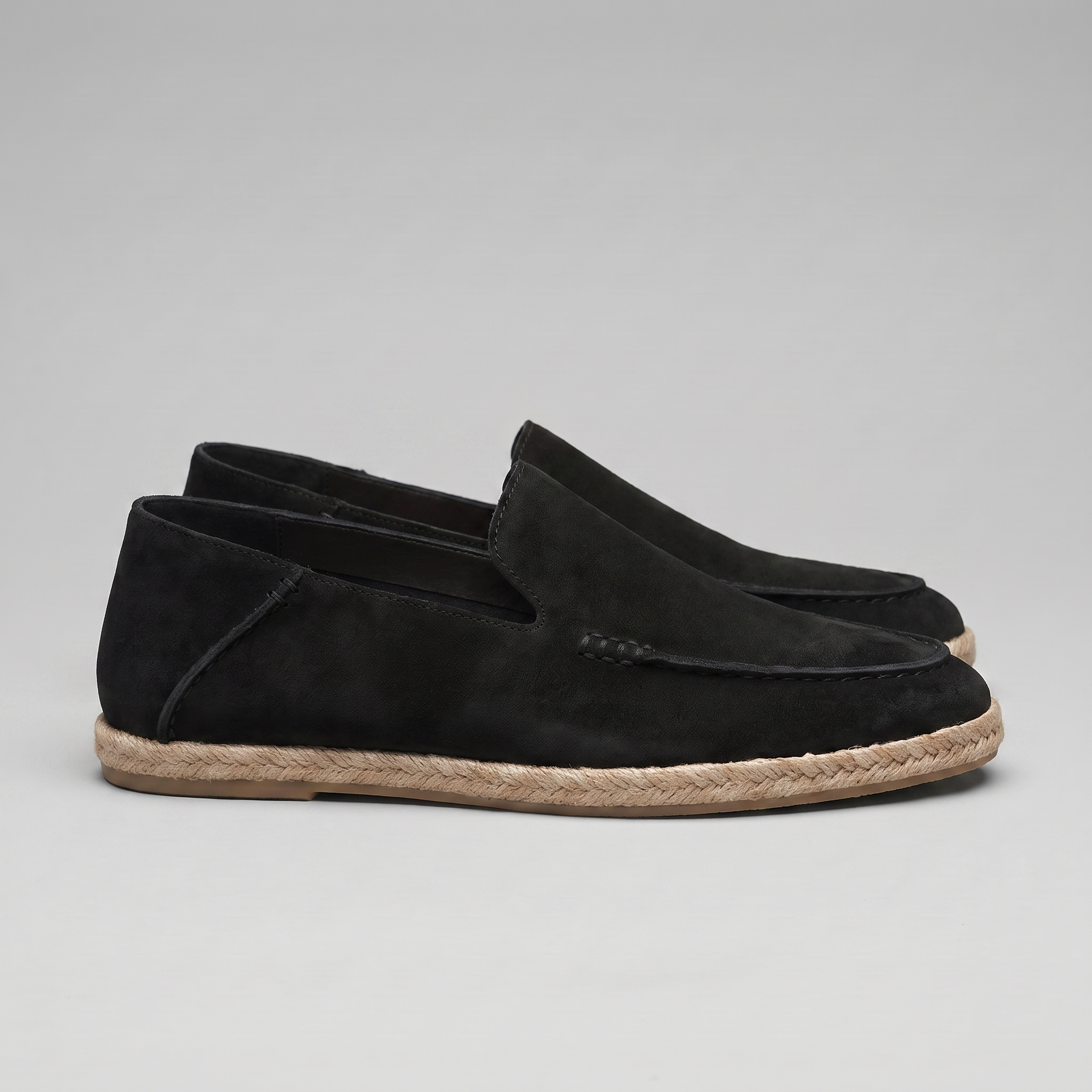 Zwarte Slip-On Herenespadrilles | Navando