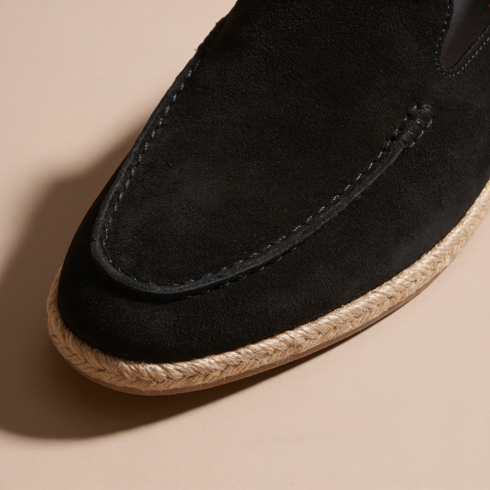 Zwarte Slip-On Herenespadrilles | Navando