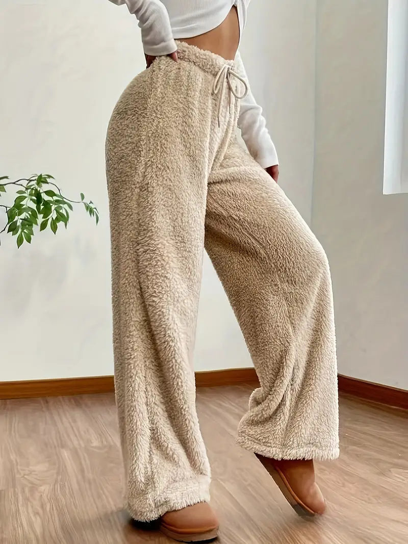Serena – Comfortabele en Zachte Teddy Sherpa Broek voor Dames