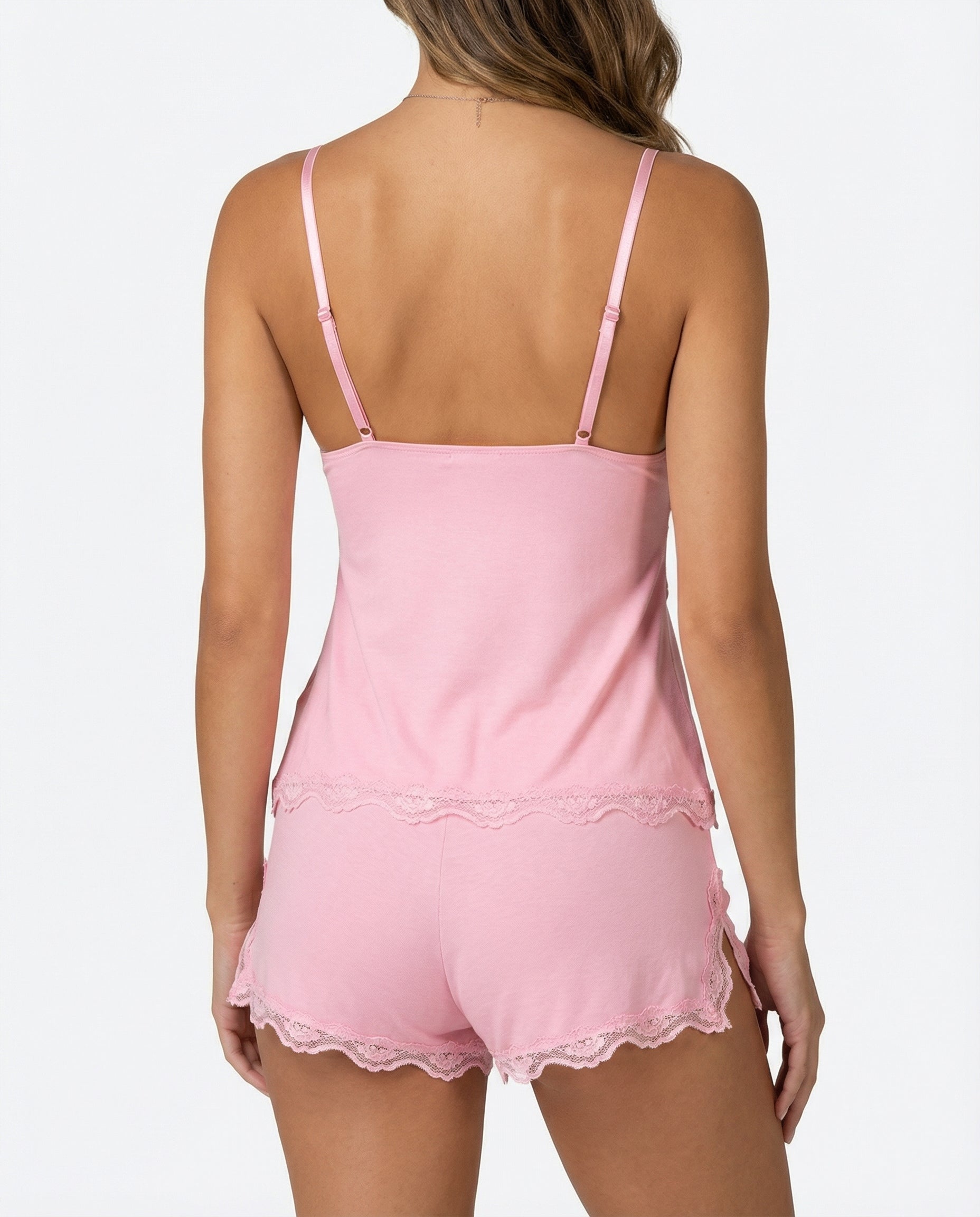 Adinda | Kanten setje voor dames met top en short - view 8