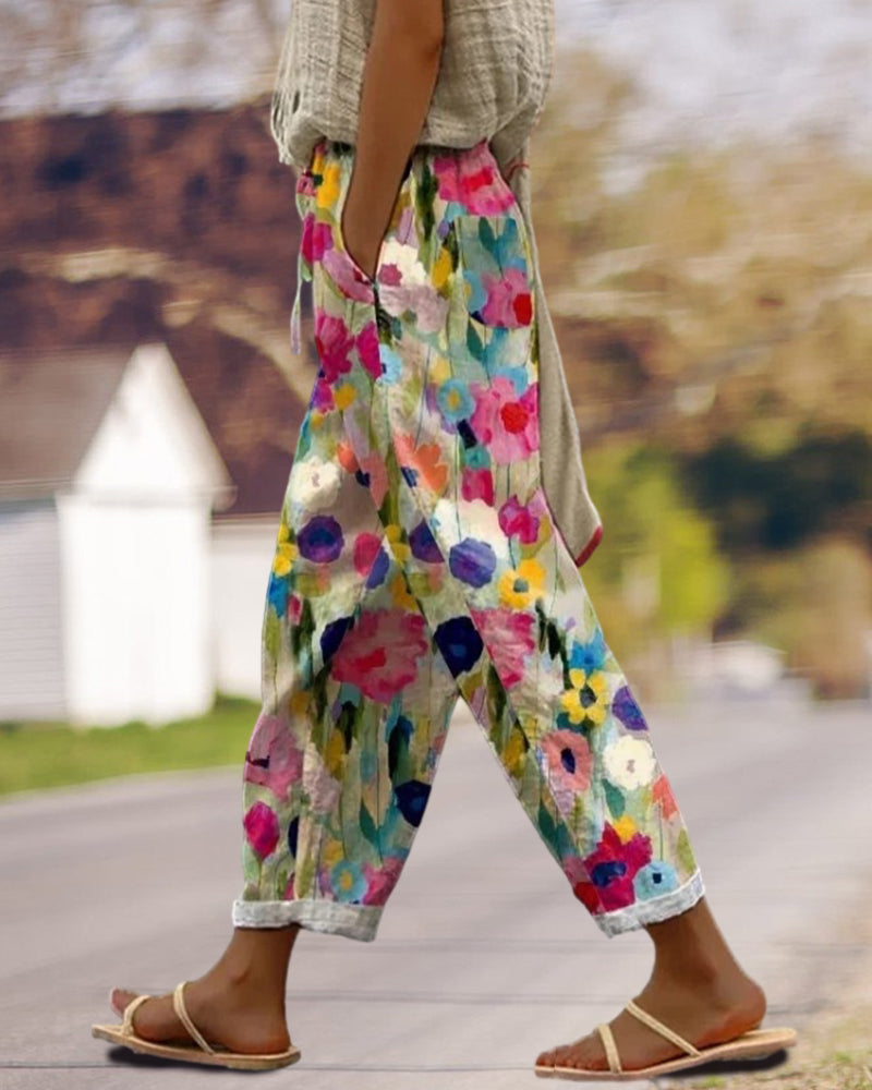 Agnes | Gebloemde broek voor dames - view 2