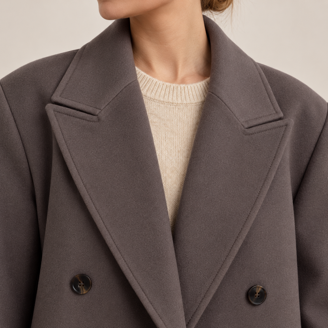 Agnes | Oversized lange mantel jas voor dames - foto 5