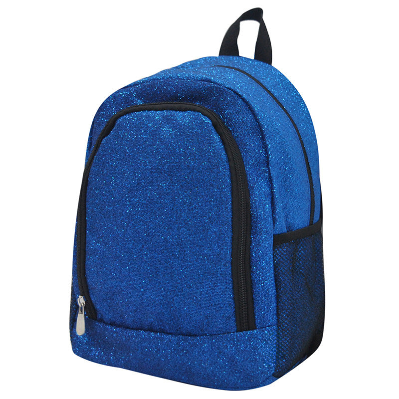 Albert | Glitter rugzak schooltas voor meiden - Koningsblauw