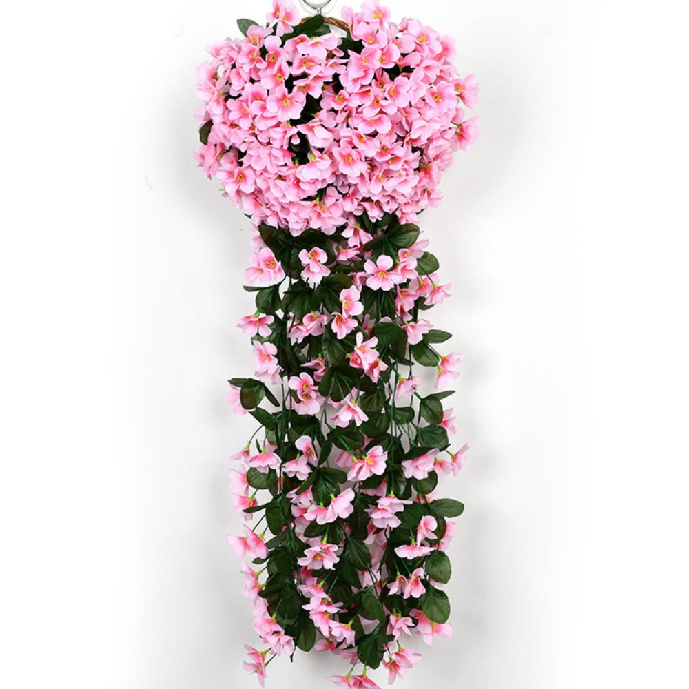 Alexander | Kunstbloemen slinger met orchideeën - Lichtroze