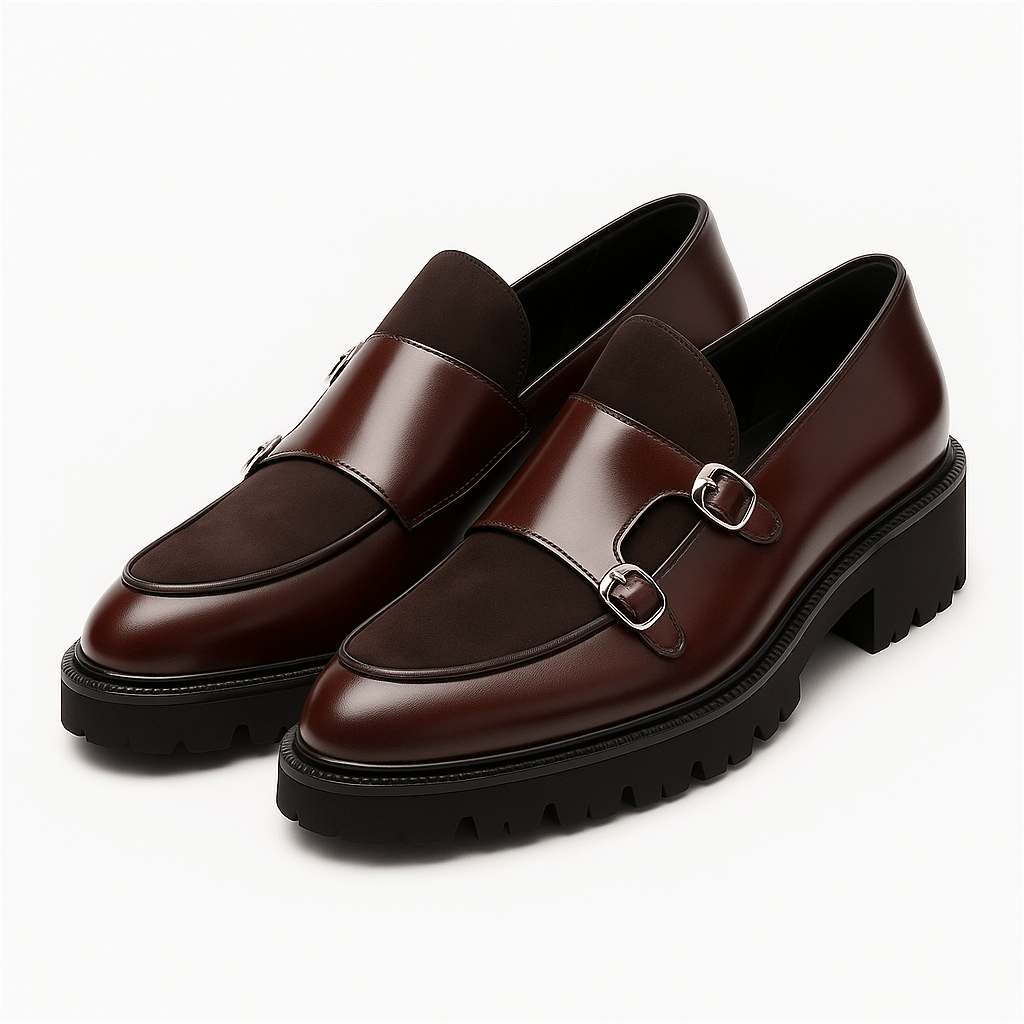 Alexander | Loafers met dubbele gesp voor heren - Bruin
