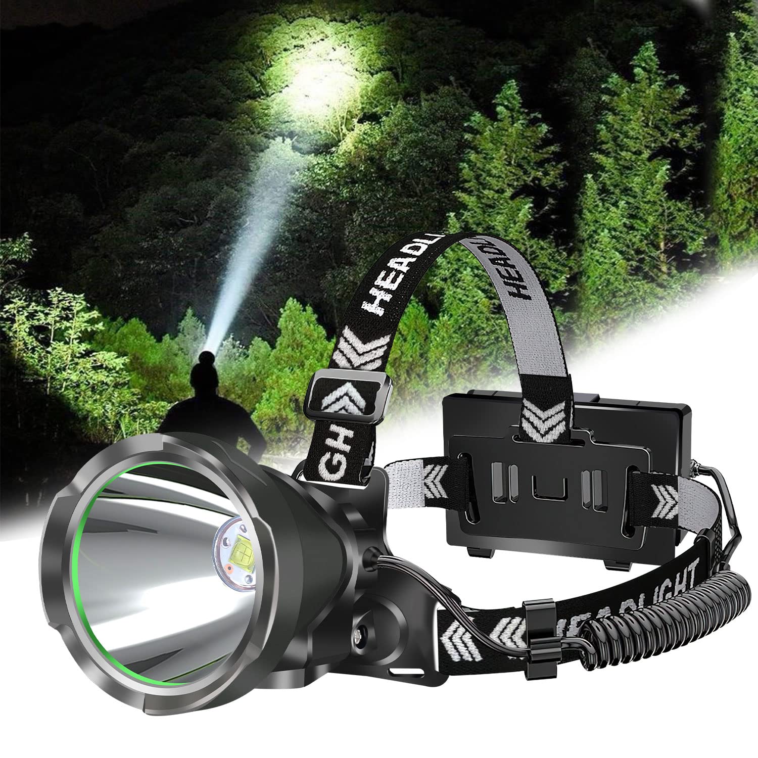 André | Oplaadbare LED-hoofdlamp 100.000 lumen - view 1