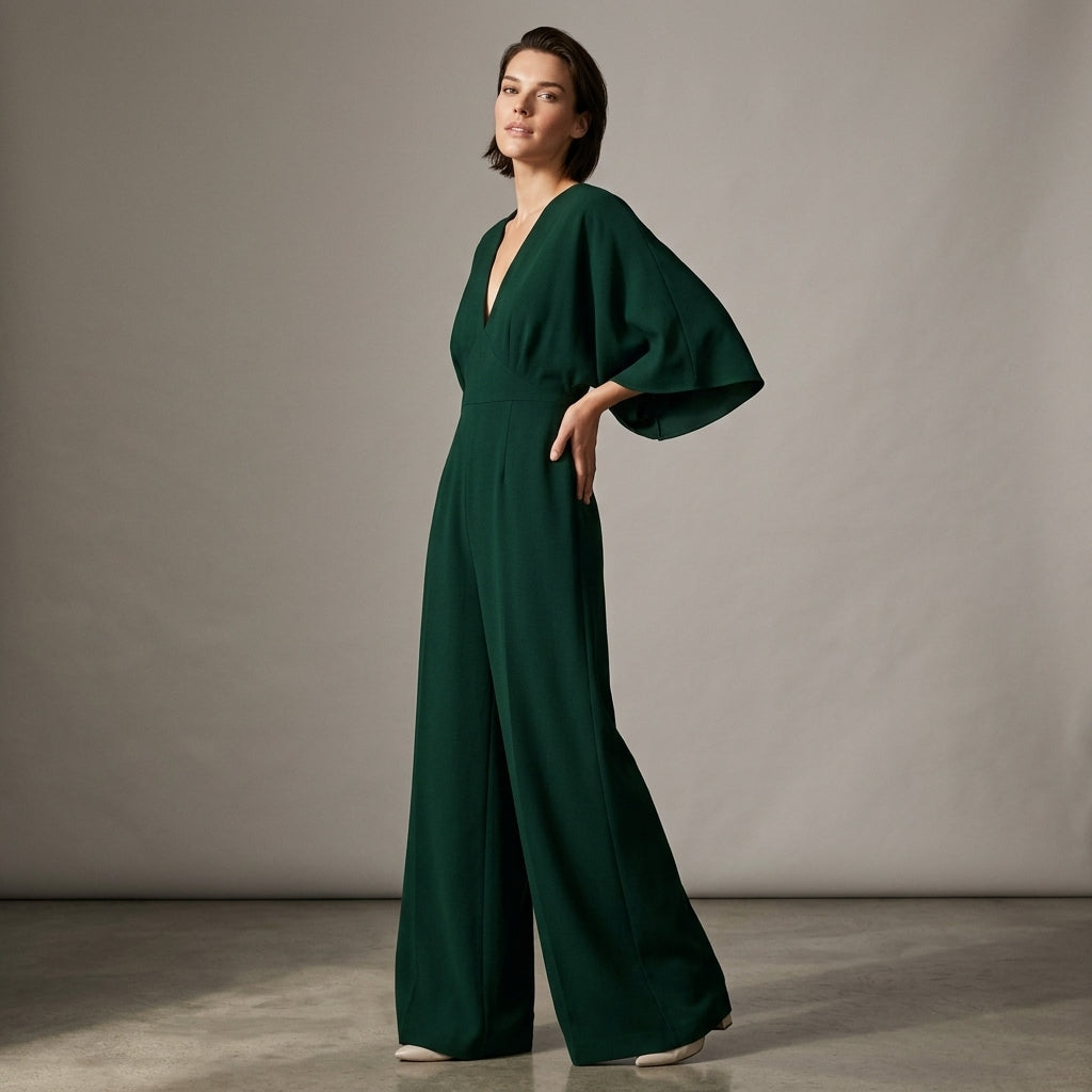 Anne | Jumpsuit van viscose voor dames - Groen