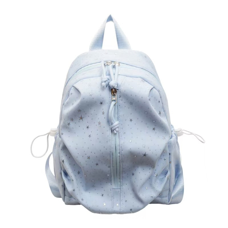 Annika | Schoolrugzak met sterrenprint - Blauw
