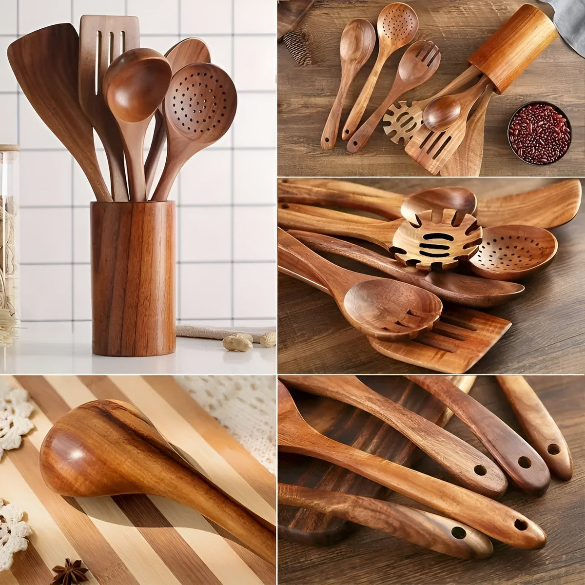 Arne | Houten keukengerei set, 7-delig - foto 3