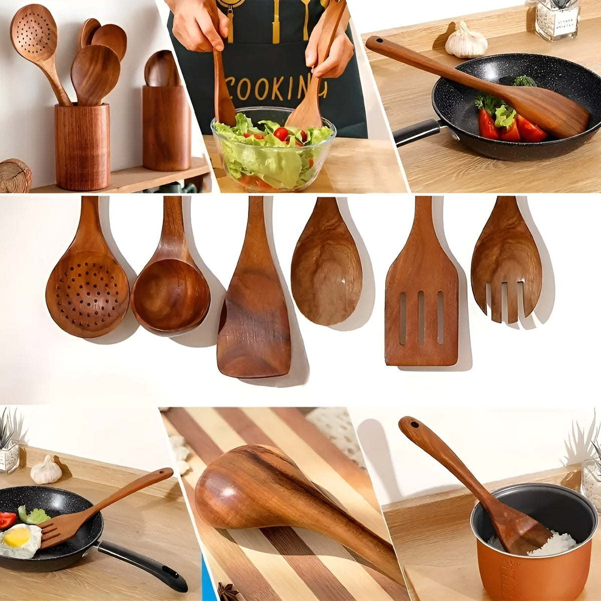 Arne | Houten keukengerei set, 7-delig - foto 5