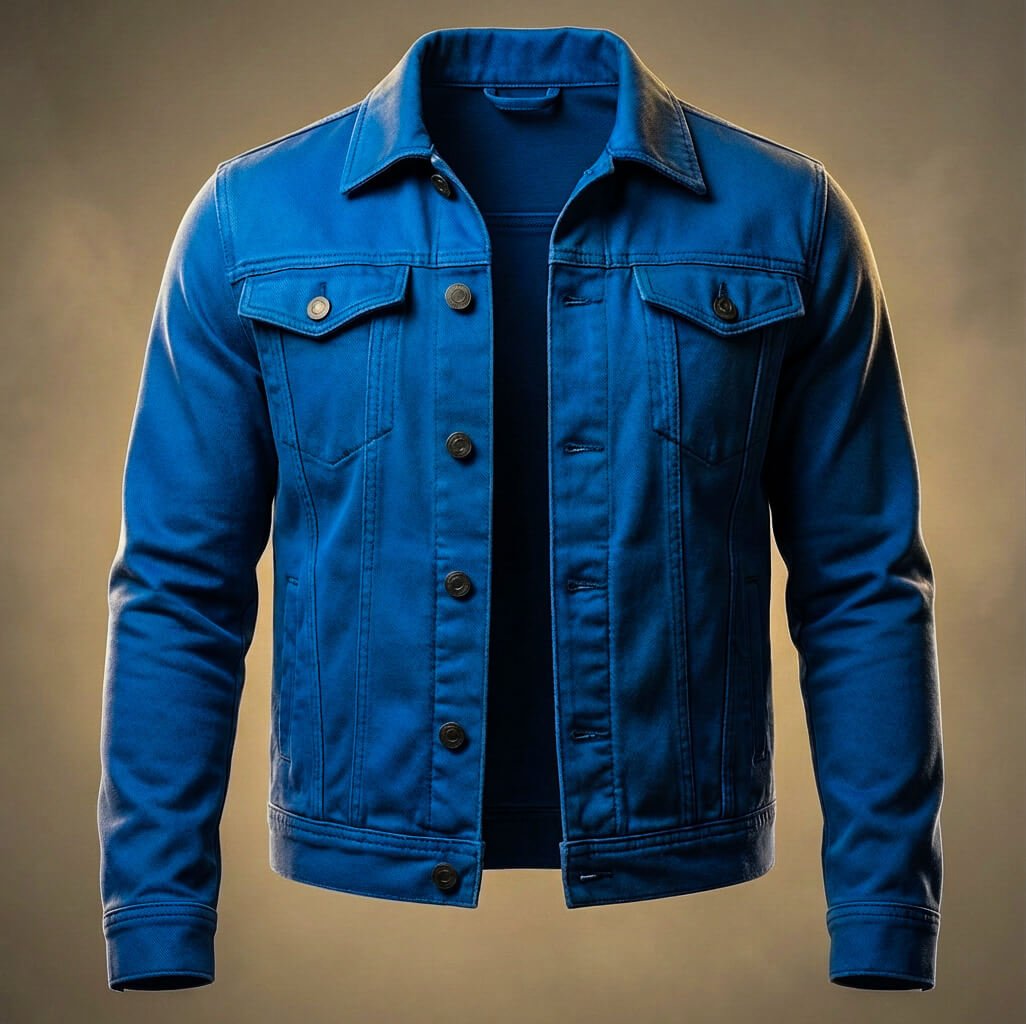 Bas | Denim jas voor heren - Azuurblauw