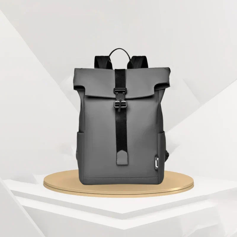 Bastiaan | Rugzak met laptopvak en USB-poort - Grijs