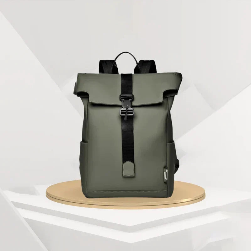 Bastiaan | Rugzak met laptopvak en USB-poort - Groen