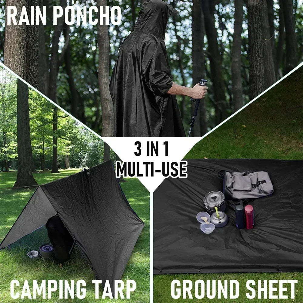 Berend | Regenponcho met capuchon - view 3