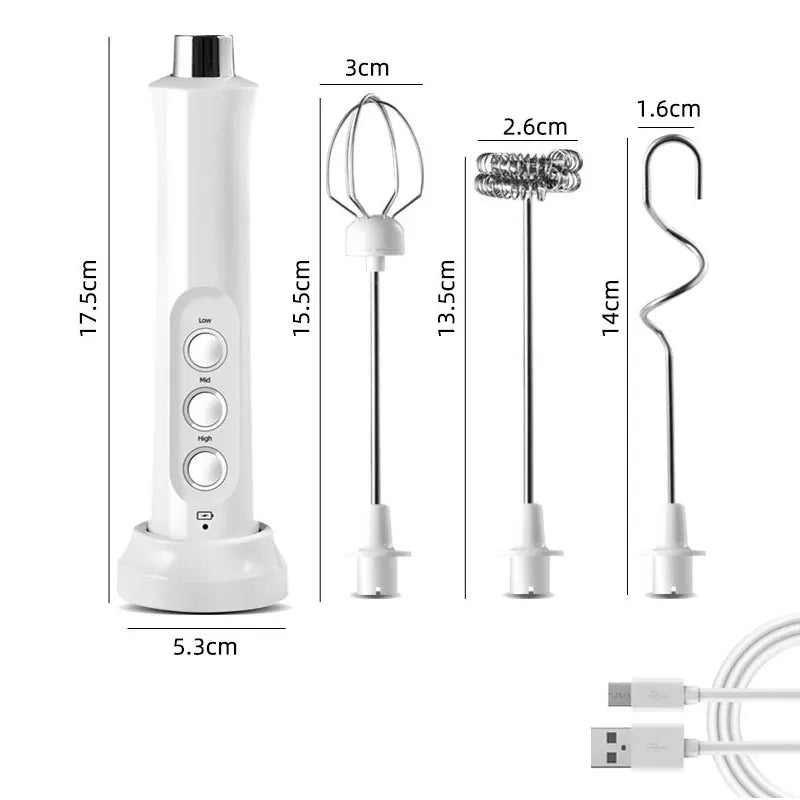 Boaz | 3-in-1 oplaadbare elektrische melkschuimer - foto 6
