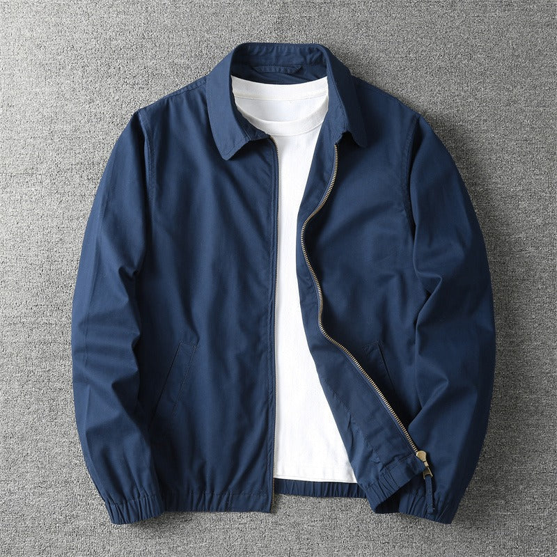 Bram | Katoenmix tussenjas voor heren - Marineblauw