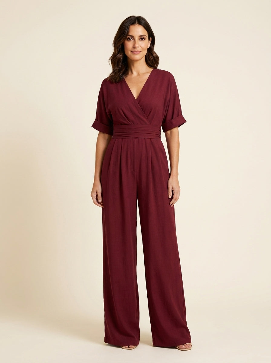 Bregje | Wijde jumpsuit voor dames met V-hals - view 10